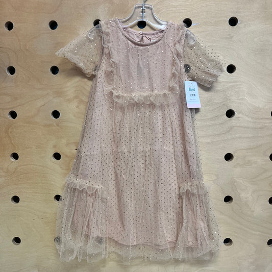 Peach & Gold Tulle Dress