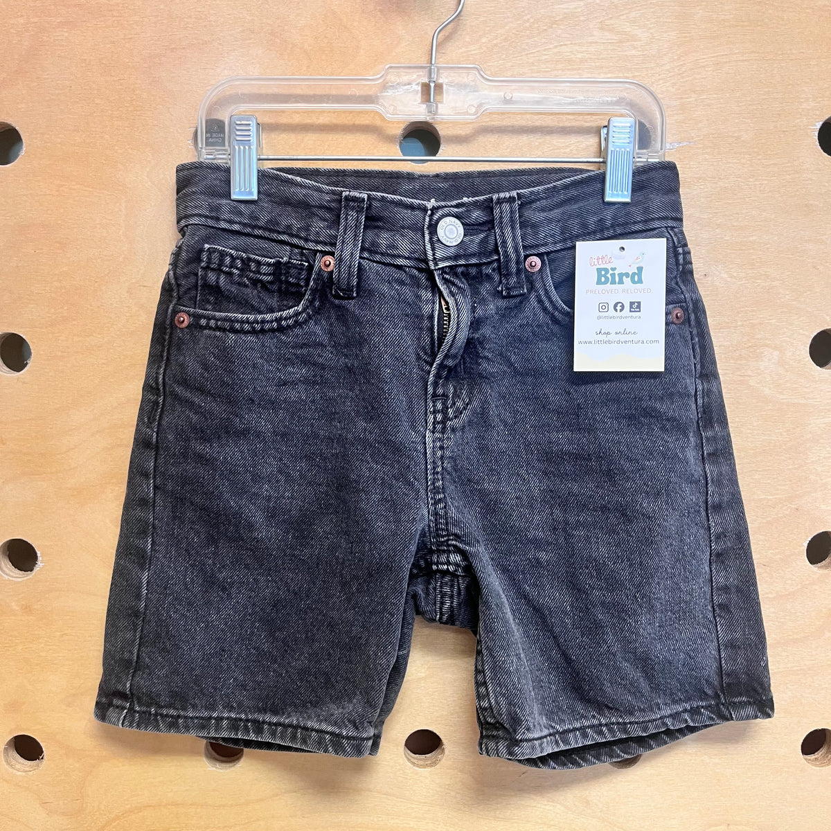 Black Baggy Denim Shorts