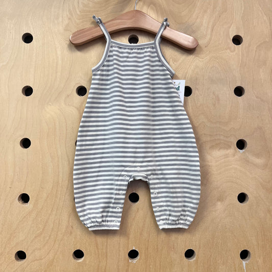 Grey Striped Organic Romper NEW!