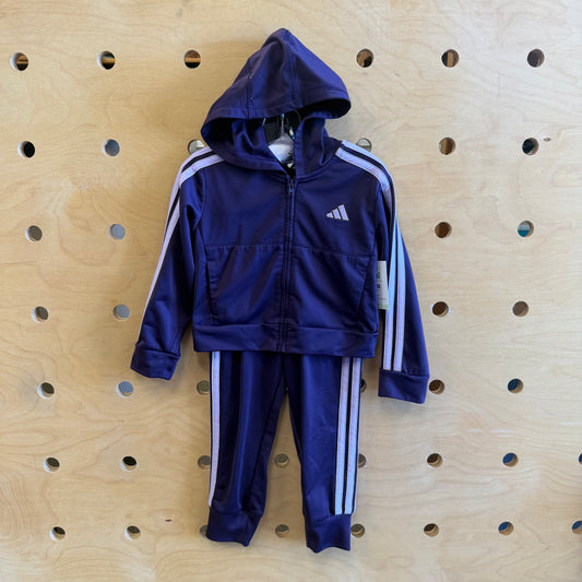 Purple Embroider Logo Athletic Set