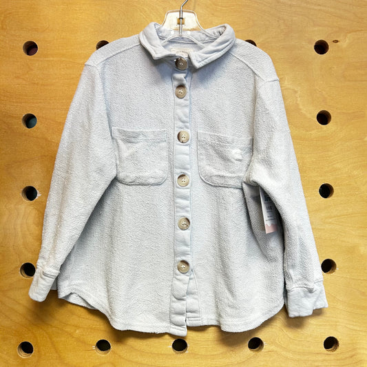 Light Blue Terry Button Up