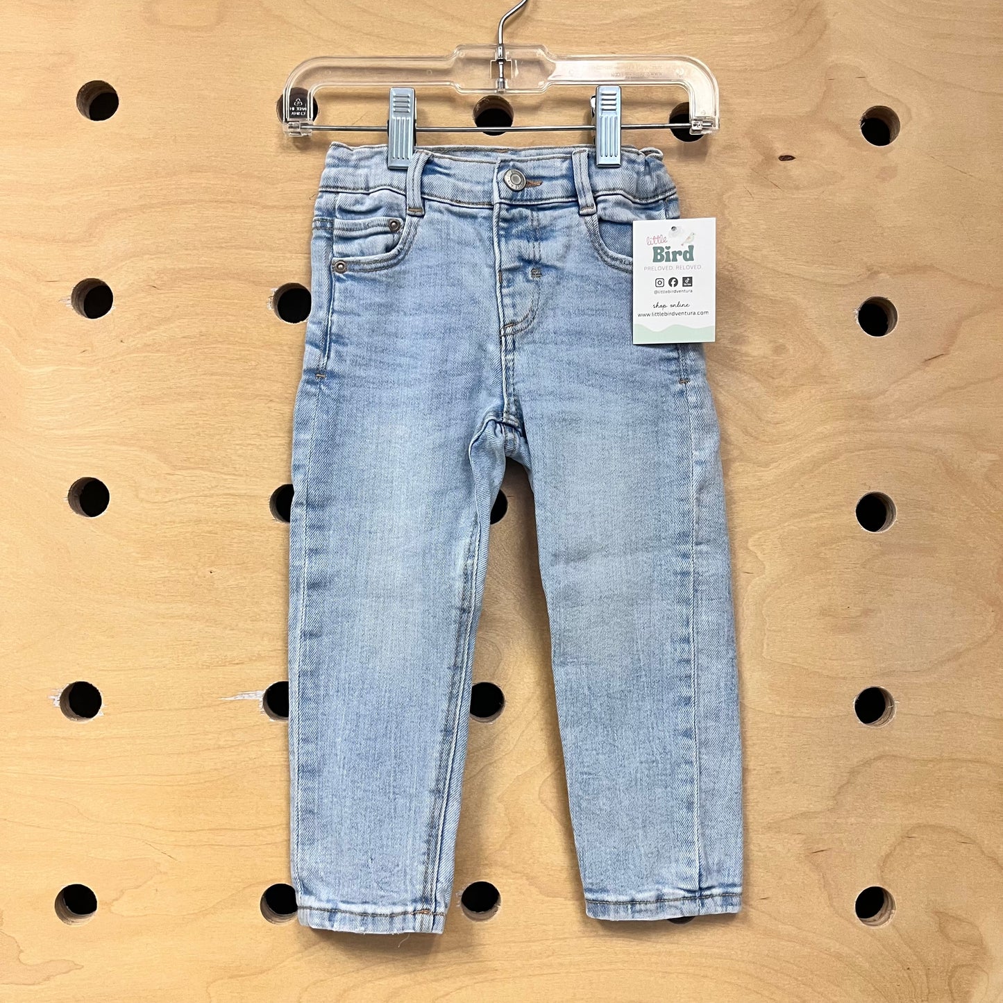 Light Wash Straight Leg Denim