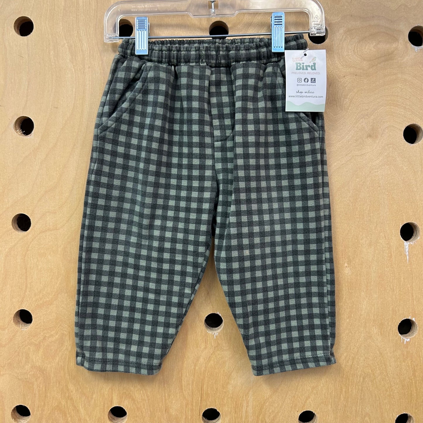 Black/Green Plaid Soft Pants