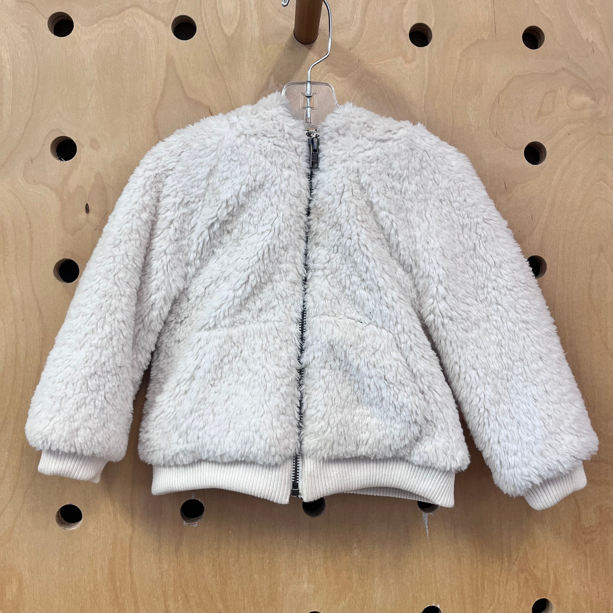 Ivory Fuzzy Ears Hoodie Jacket