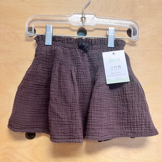 Plum Gauze Skort