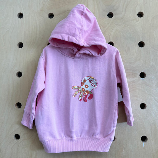 Pink Octopus Applique Hoodie
