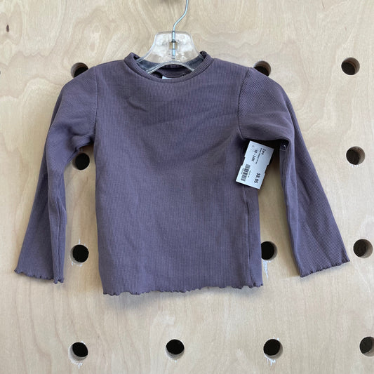Plum Lettuce Hem Long Sleeve