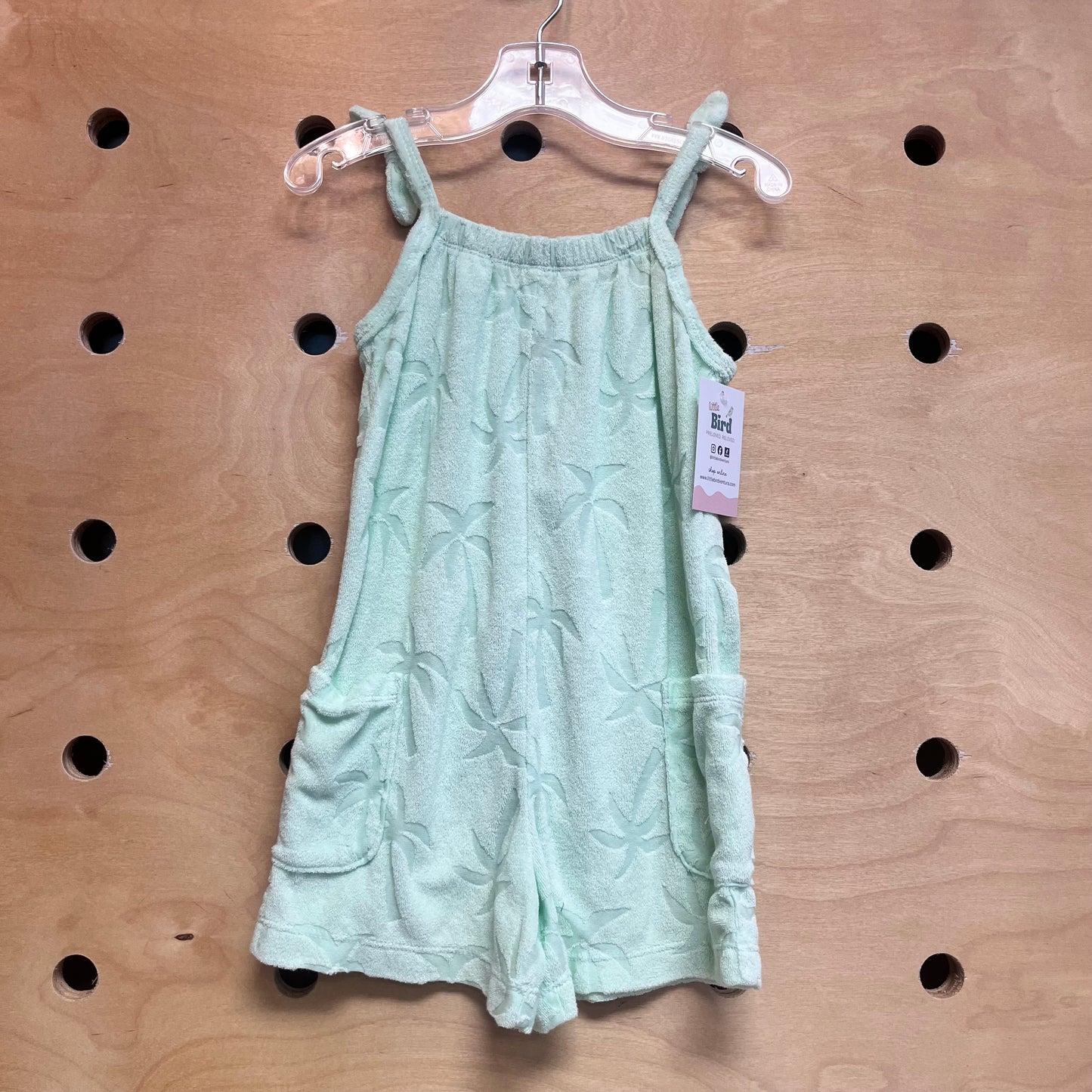 Green Terry Palm Tree Romper