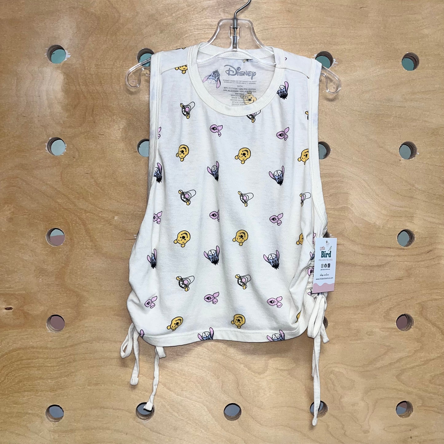 Cream Side-Cinch Winnie the Pooh Tank