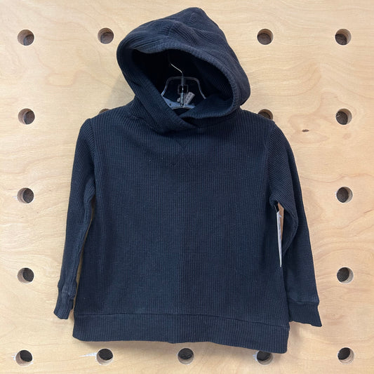 Organic Black Waffle Hoodie