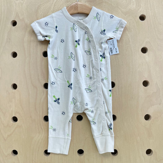 Cream Space Organic Snap Romper
