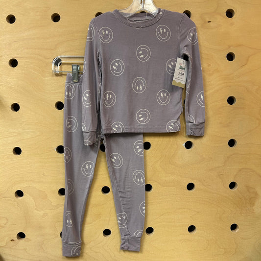 Lavender Happy Face Bamboo Pajamas