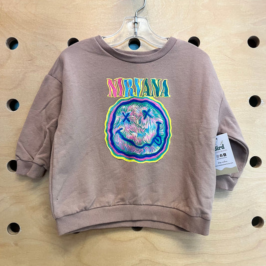 Brown Colorful Nirvana Crewneck
