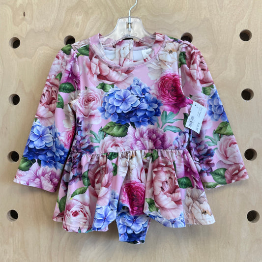 Pink Floral Swimsuit
