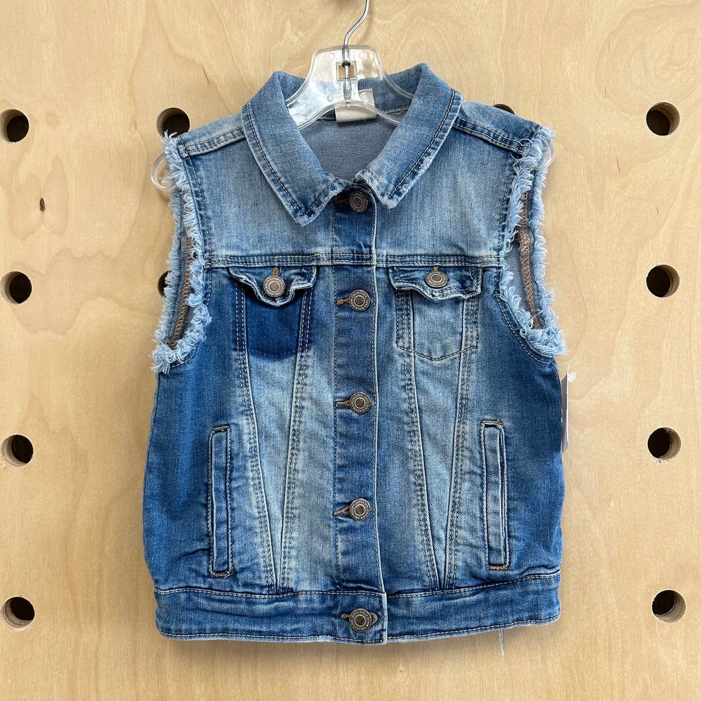Distressed Denim Vest