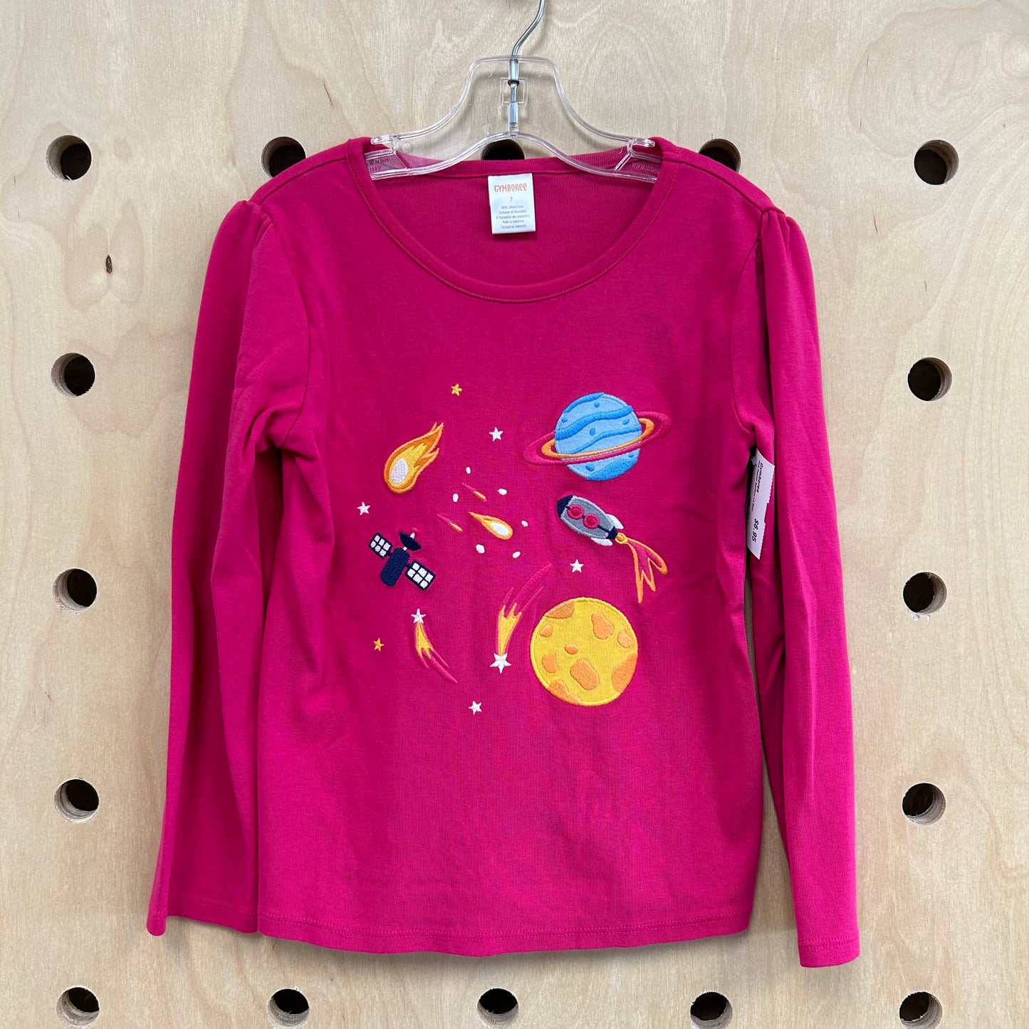 Pink Planets Applique LS Shirt