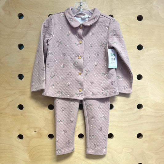 Pink Floral Quilted Outfit