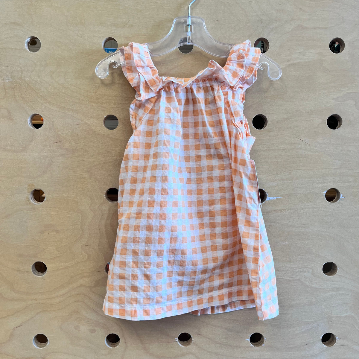 Orange/White Gingham Dress+Bloomers