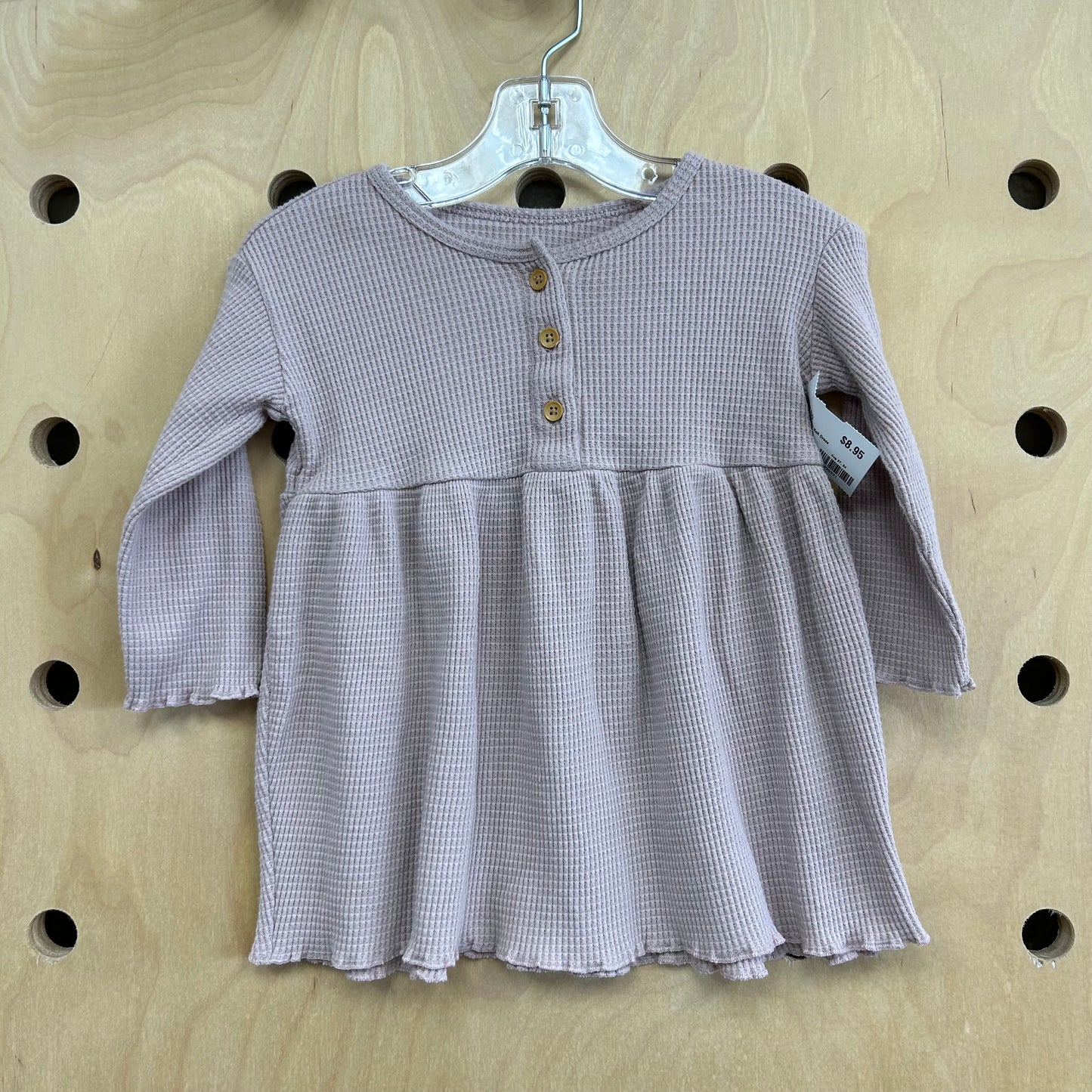 Lavender Wafffle Knit Dress