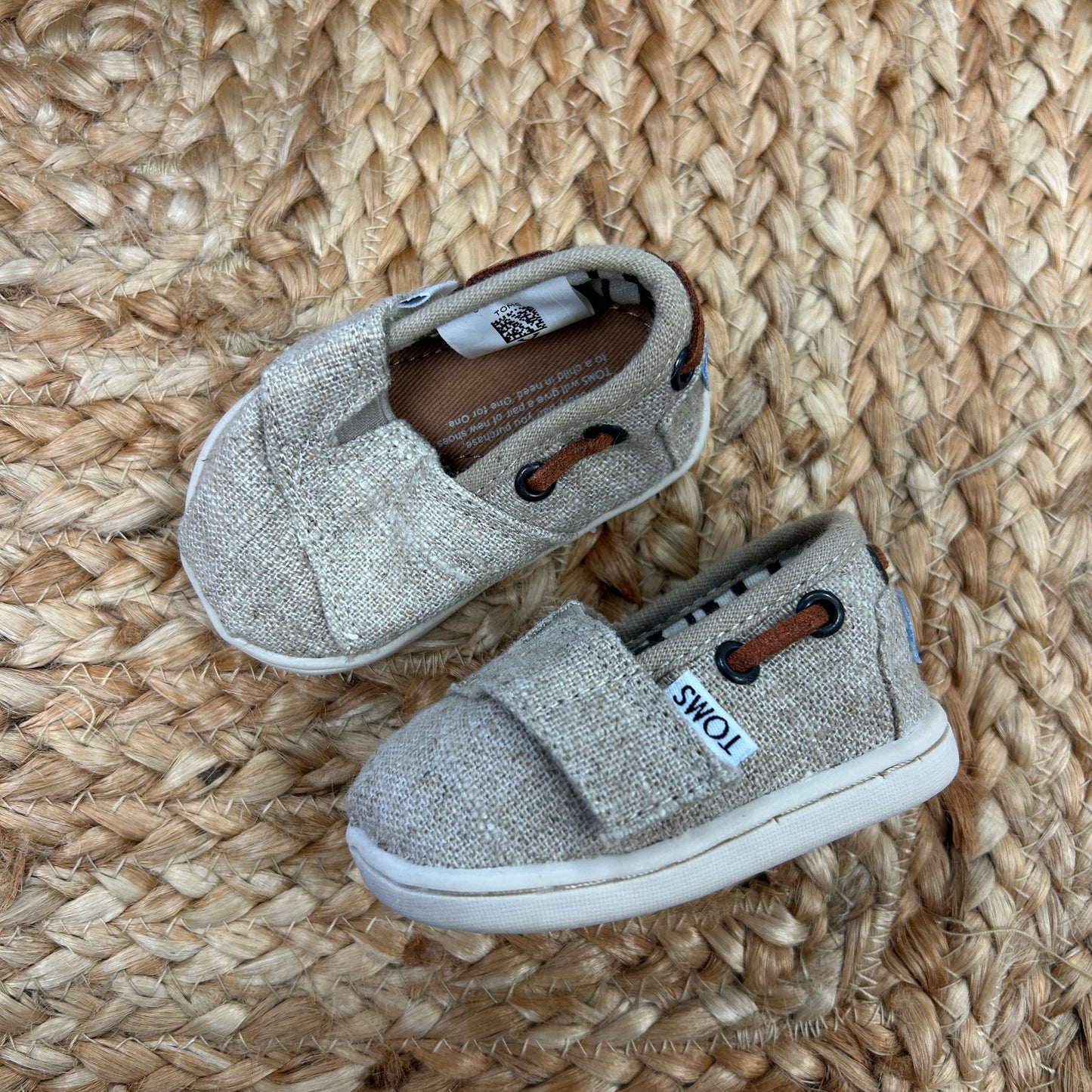 Natural Burlap Bimini Slip Ons