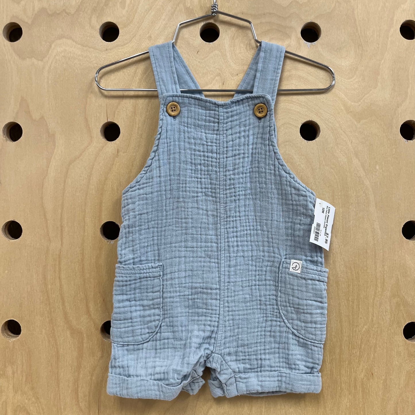Blue Gauze Organic Shortalls