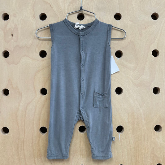 Grey Bamboo Sleeveless Romper