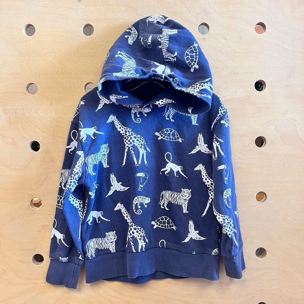 Blue/White Safari Animals Hoodie
