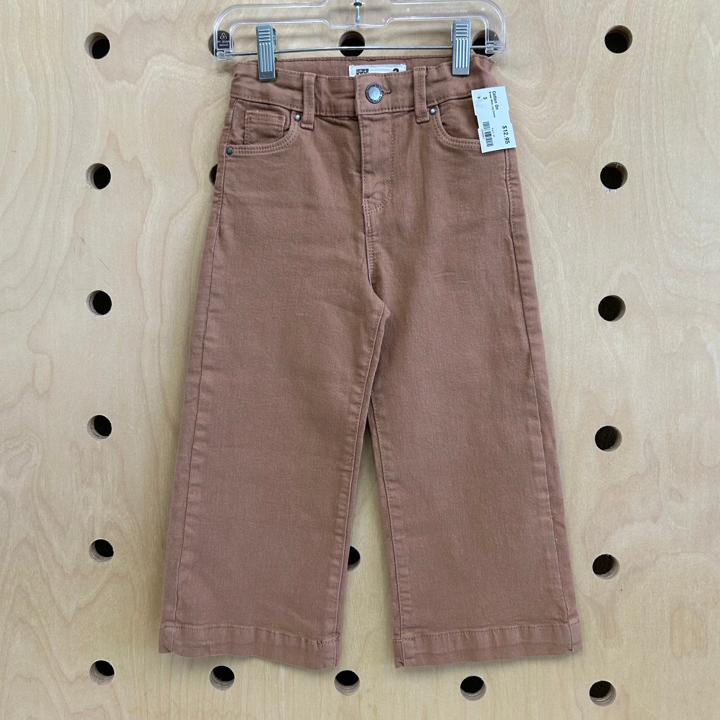 Brown Wide Leg Denim