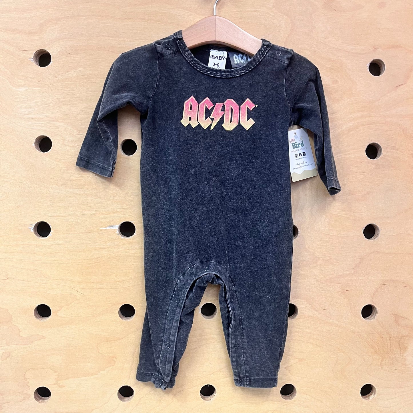 Grey AC/DC Romper