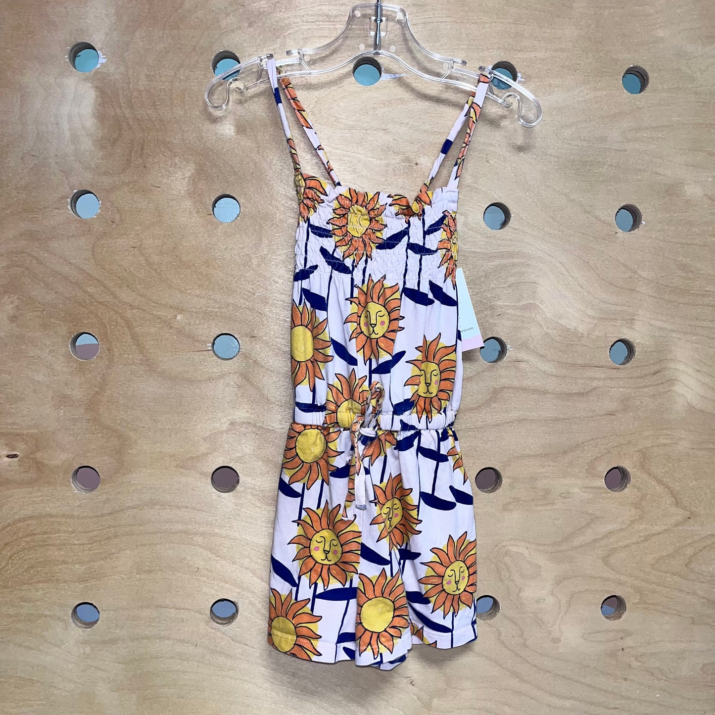 Pink Lion Sunflowers Romper