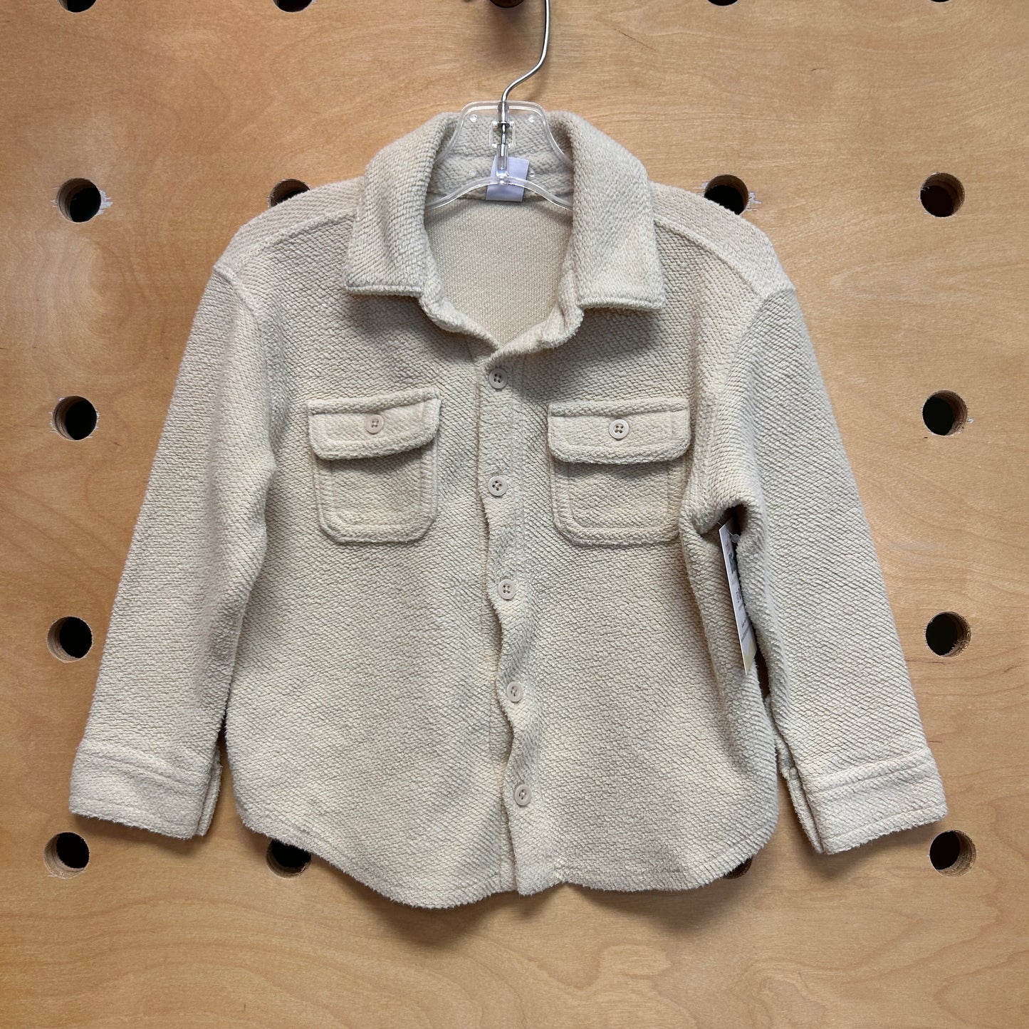Cream Soft Button Up
