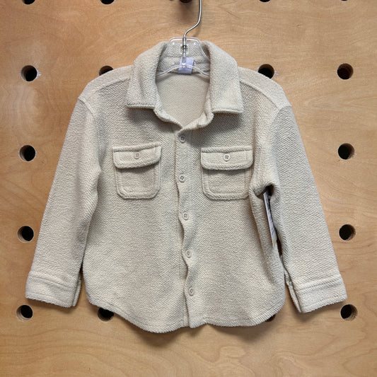 Cream Soft Button Up