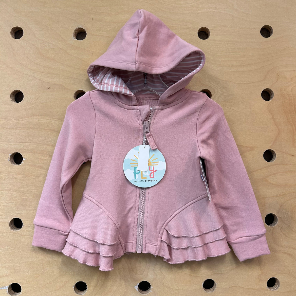 Pink Scalloped Zip Hoodie NEW!