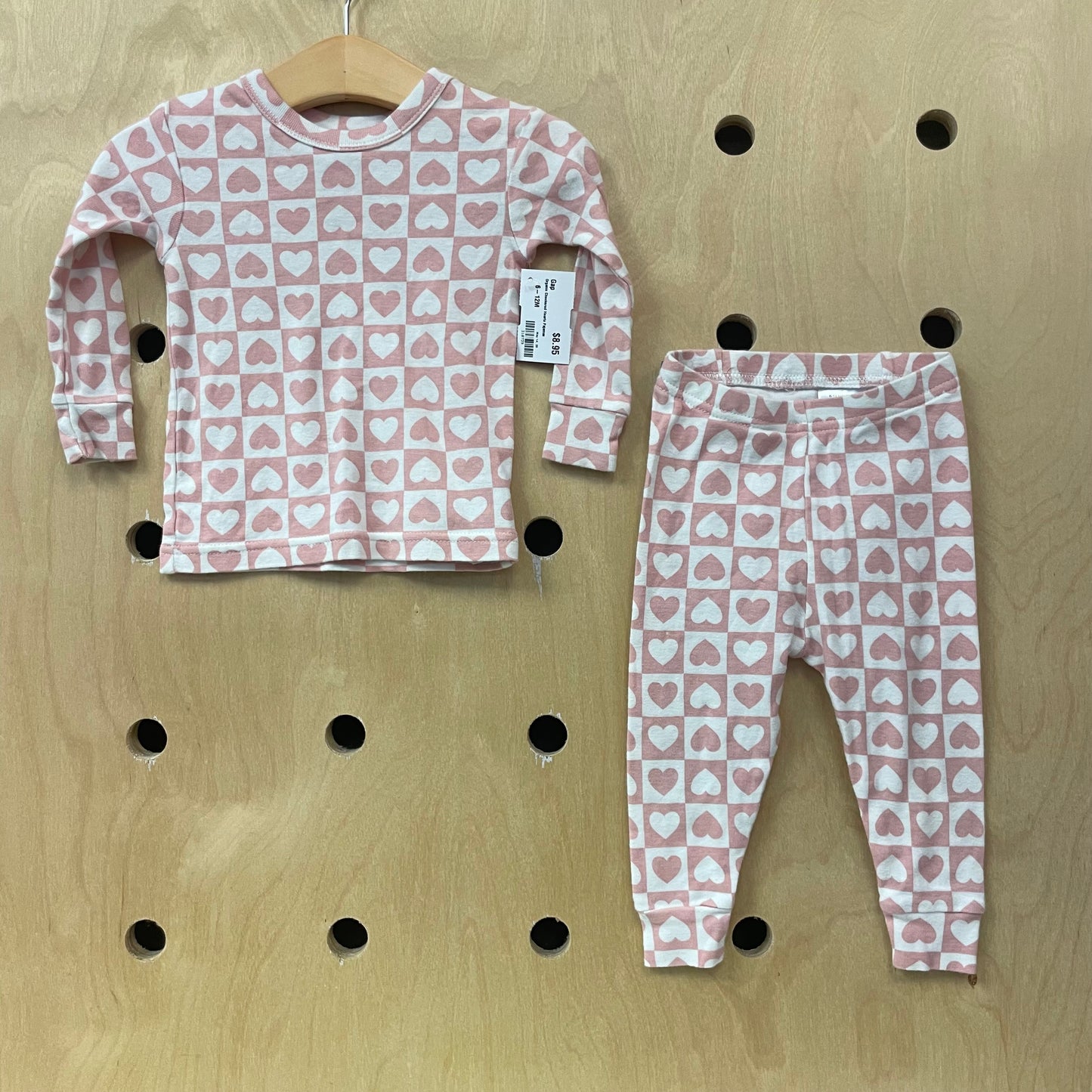 Organic Checkered Hearts Pajamas