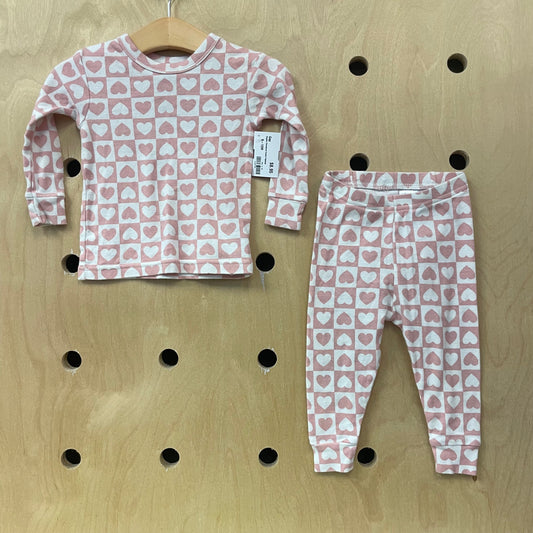 Organic Checkered Hearts Pajamas