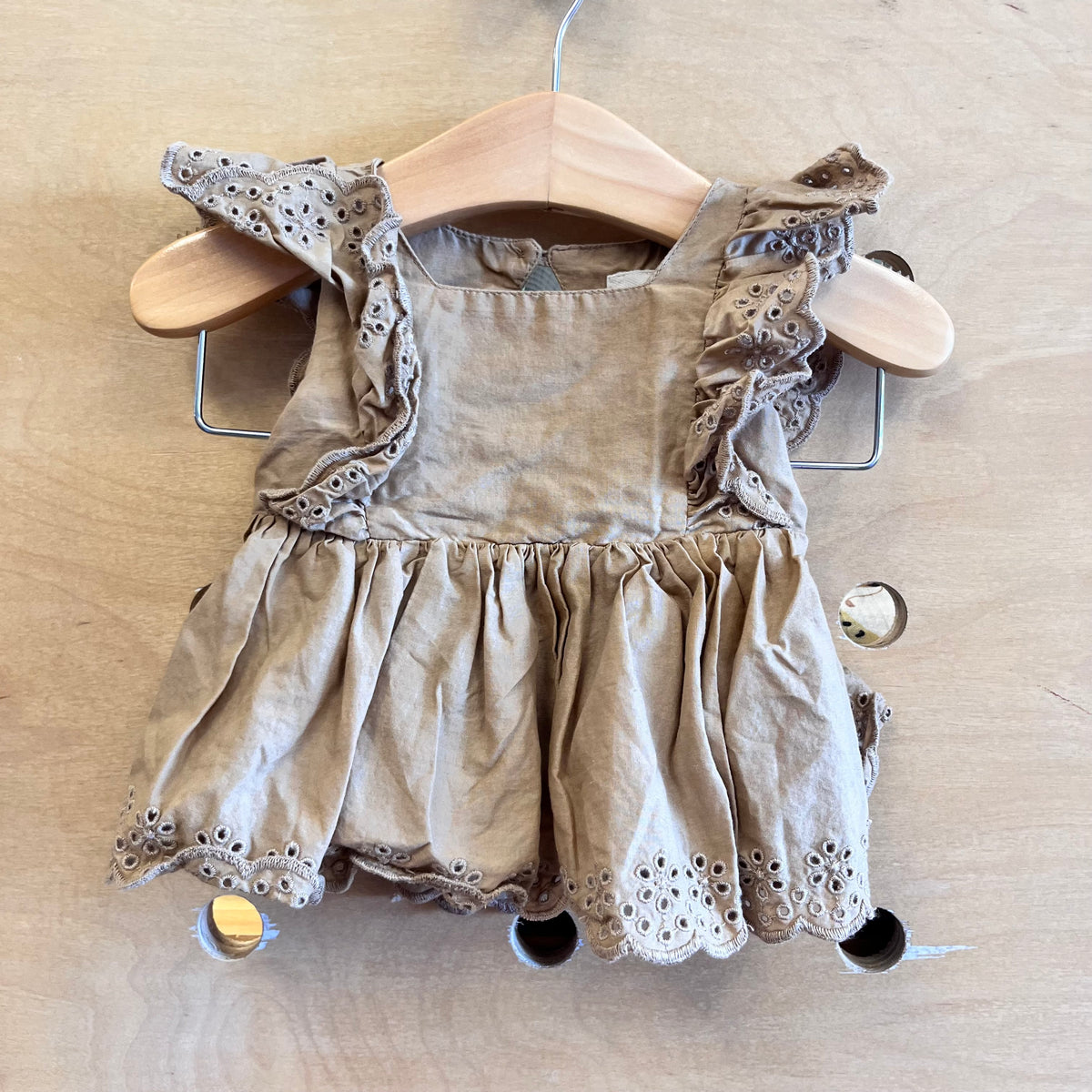 Brown Eyelett Tank/Bloomers