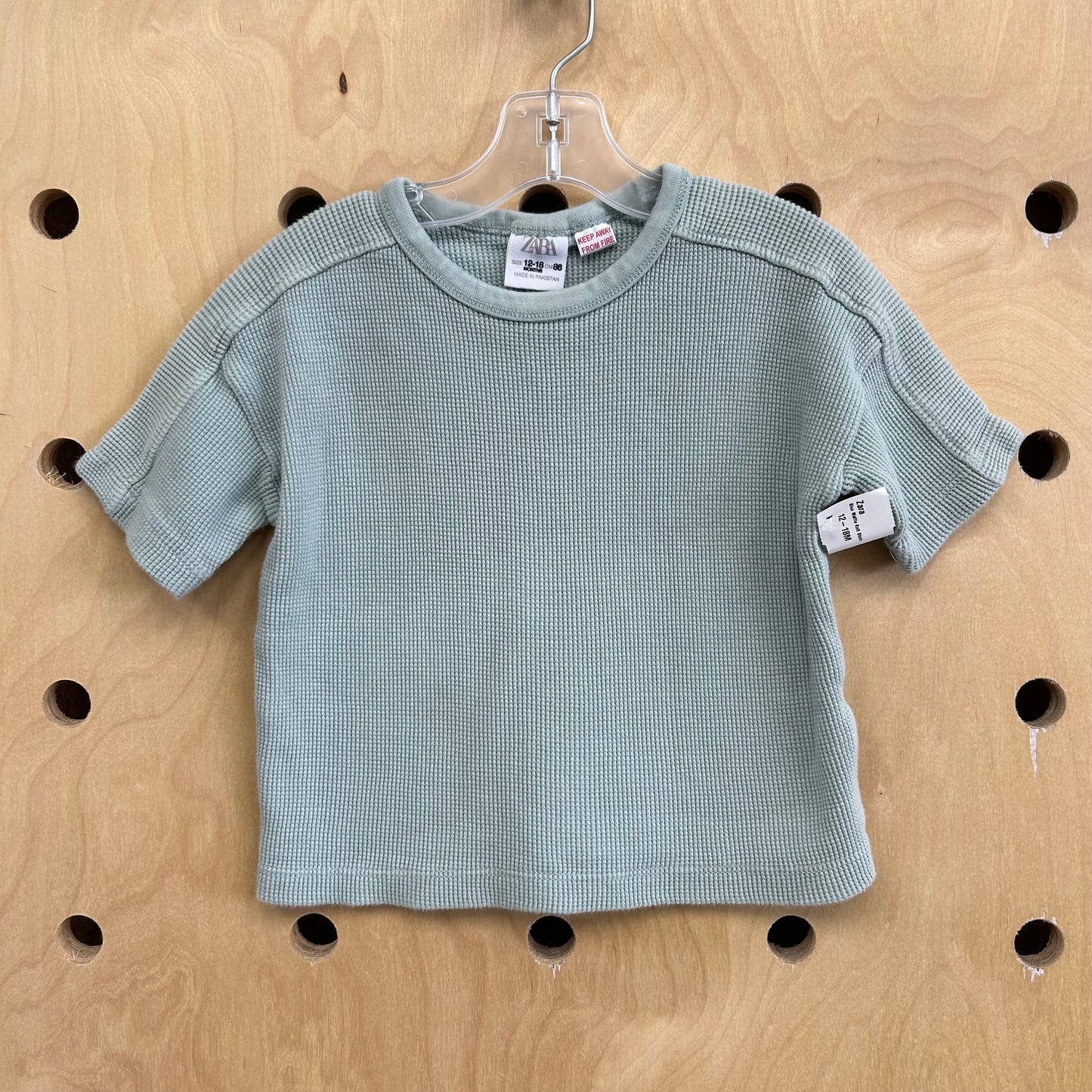 Blue Waffle Knit Shirt