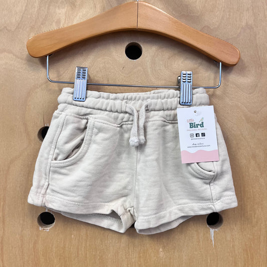 Cream Drawstring Shorts