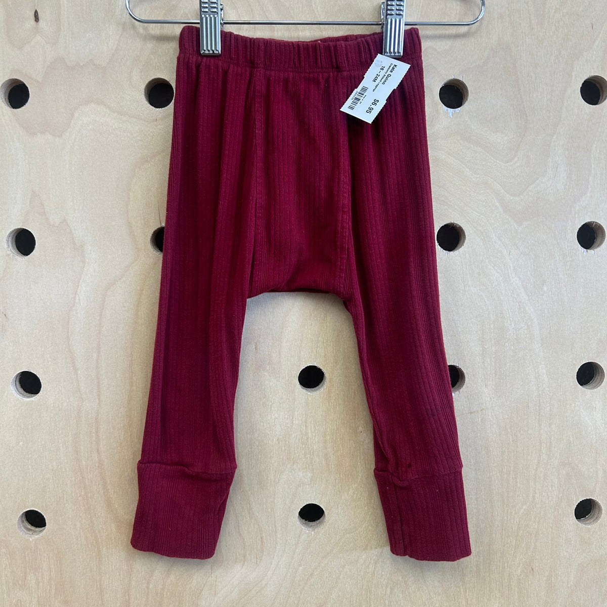 Cranberry Ribbed Leggings