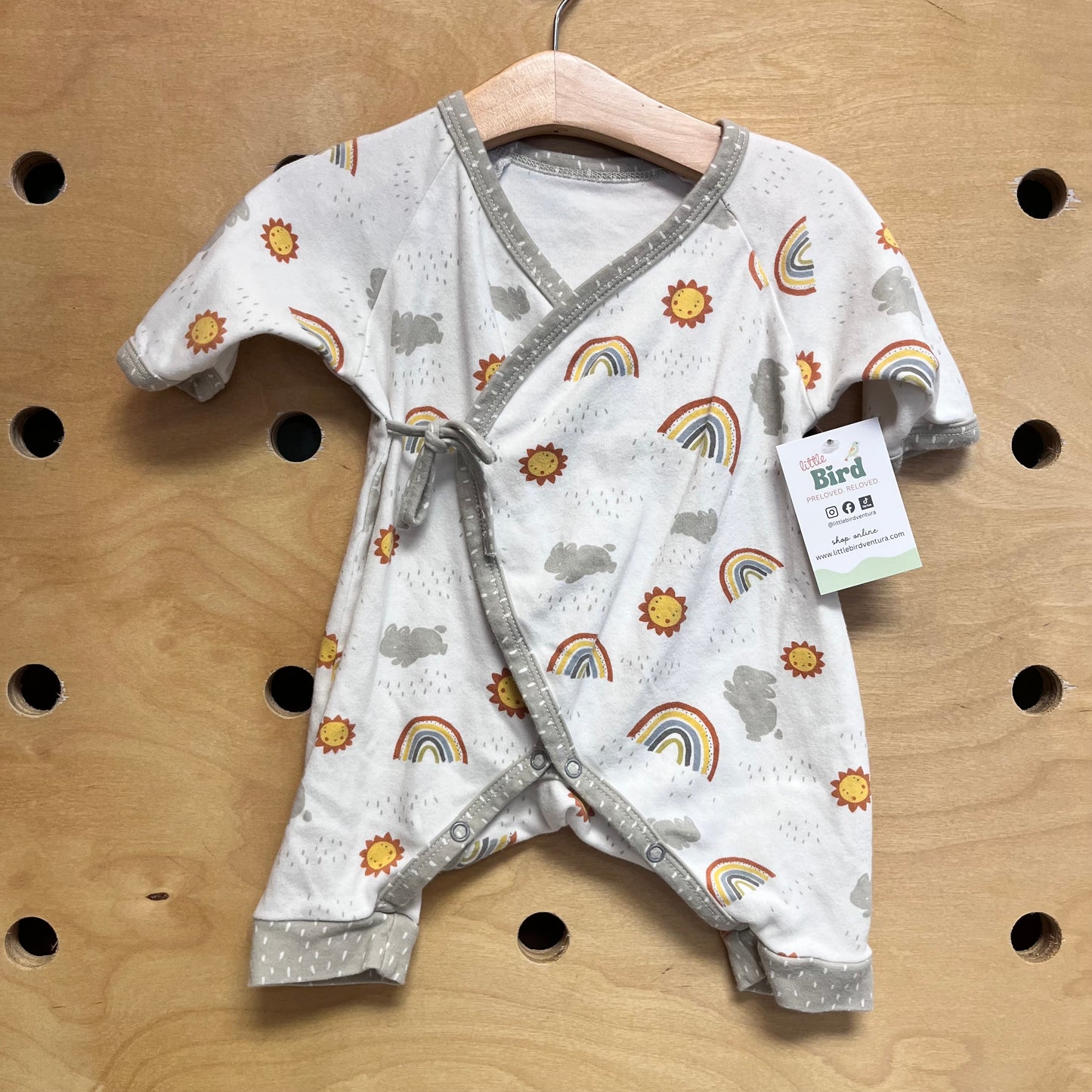 White Rainbows/Bunnies Romper