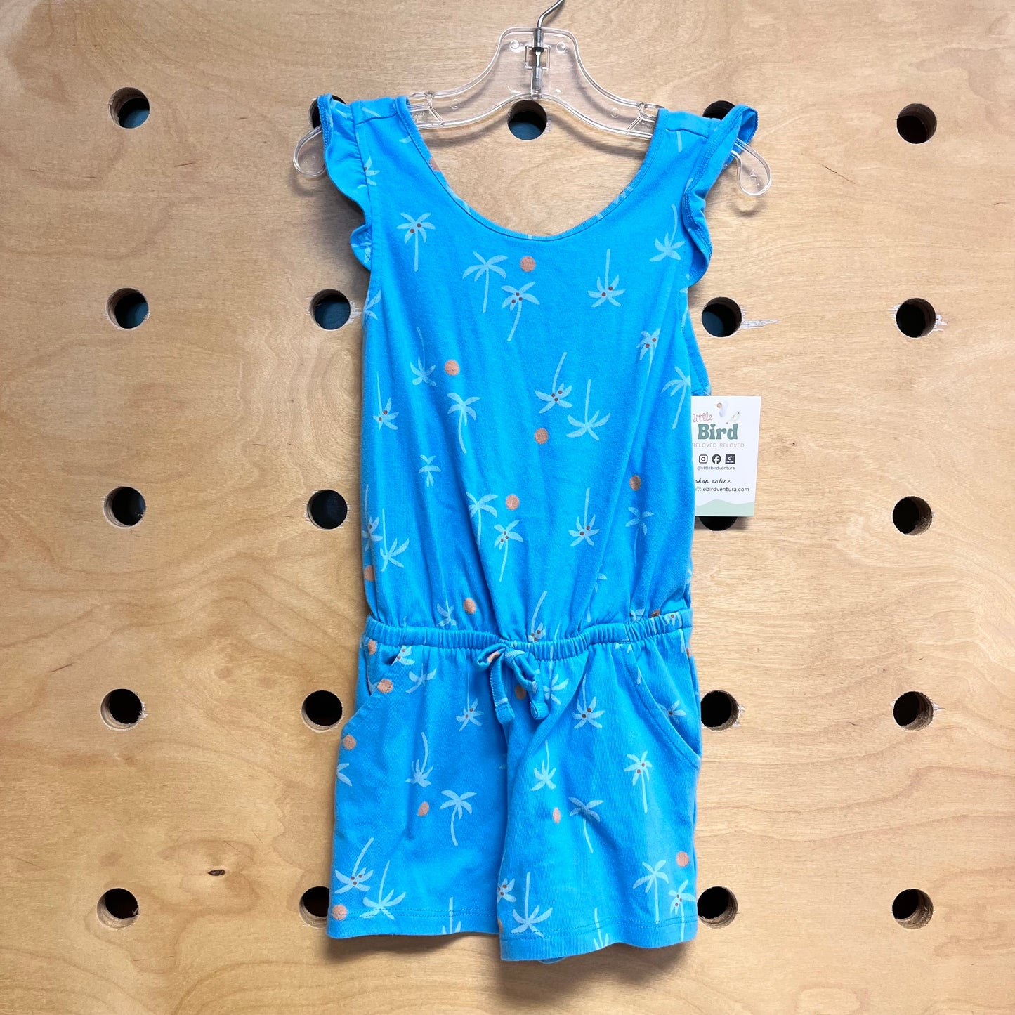 Blue Palm Tree Romper