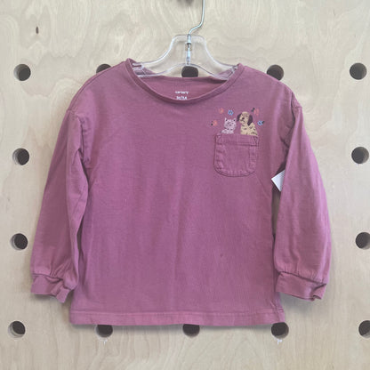 Dusty Pink Dog & Cat LS Tee