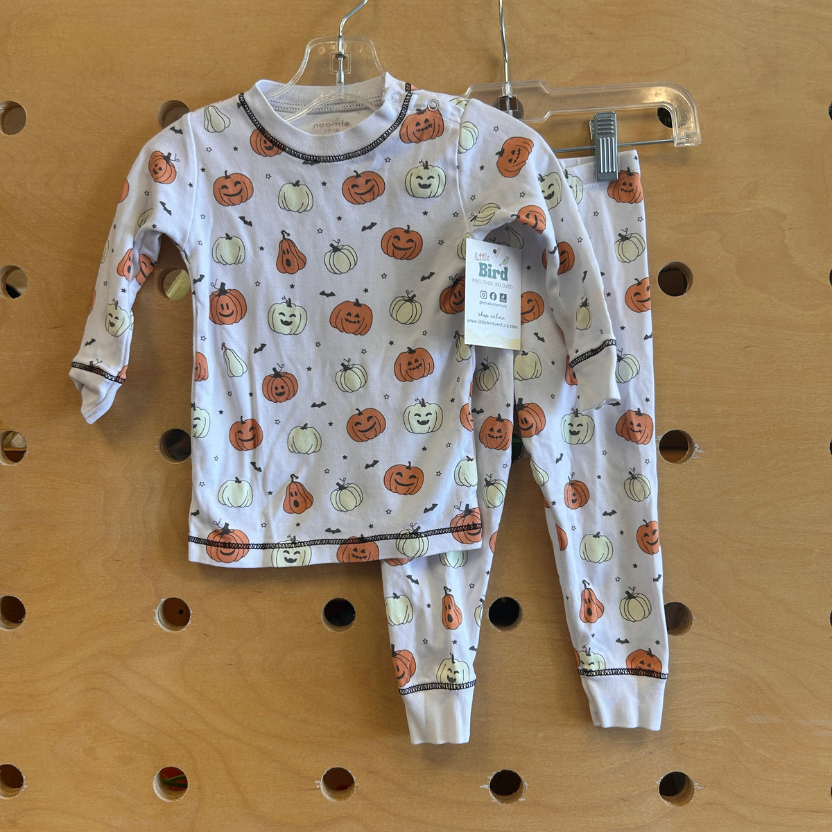 White Pima Cotton Jack O Lantern Pajamas