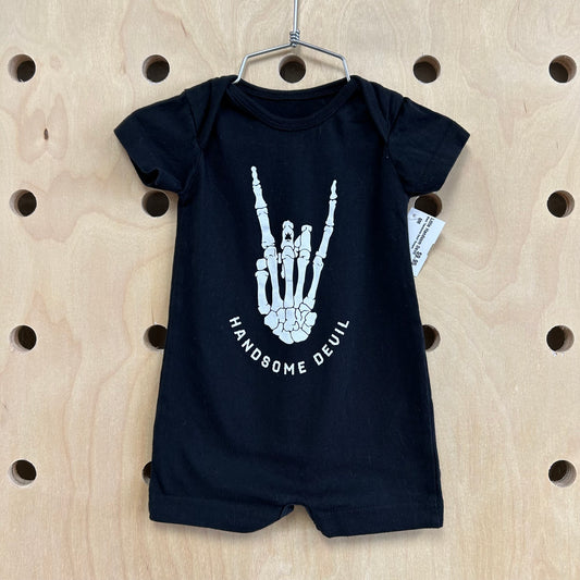 Black 'Handsome Devil' Romper
