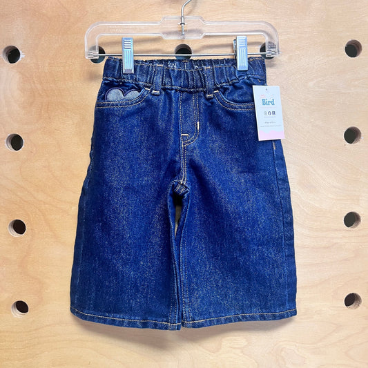 Wide Leg Sparkle Denim Pants