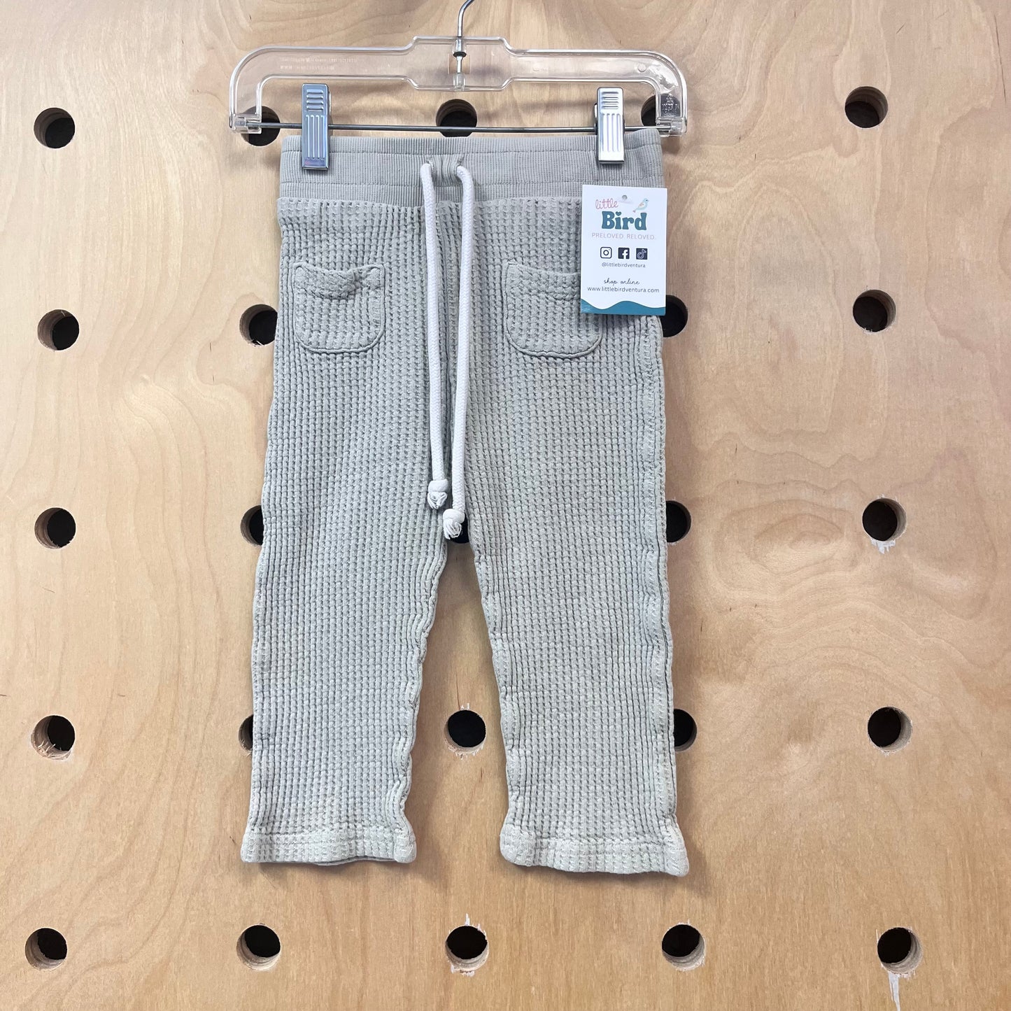 Green Waffle Pants