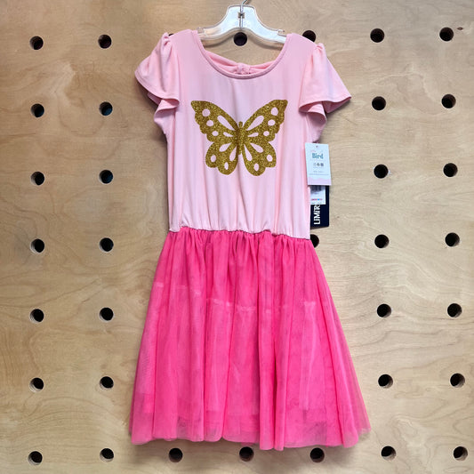 Pink/Gold Glitter Butterfly Dress NEW!