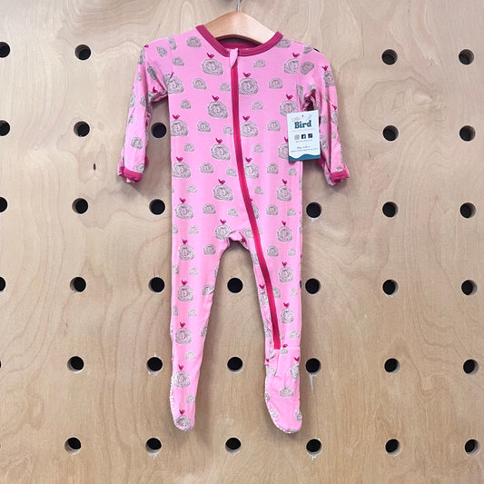 Pink Bird Nest Bamboo Zippy