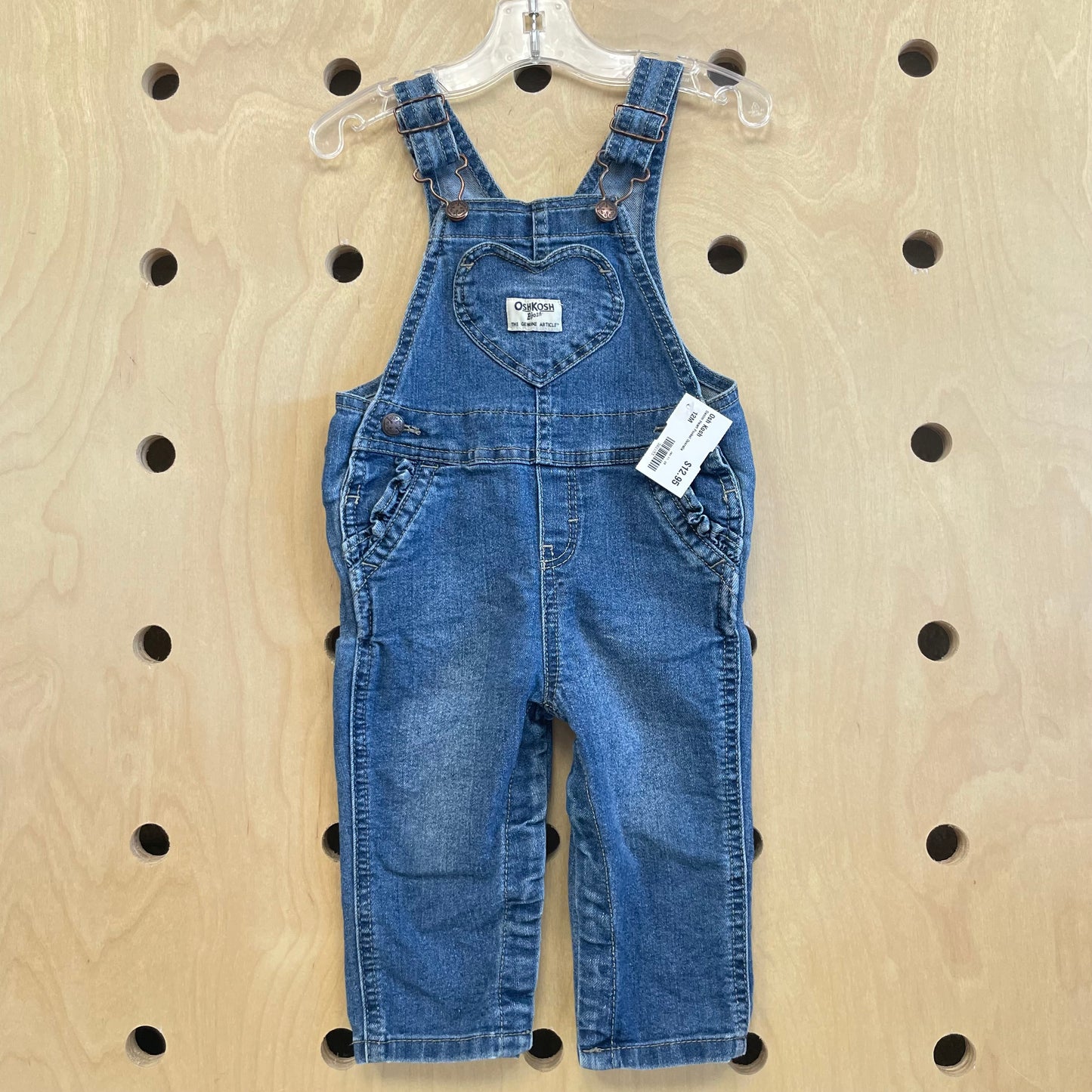 Denim Heart Pocket Overalls