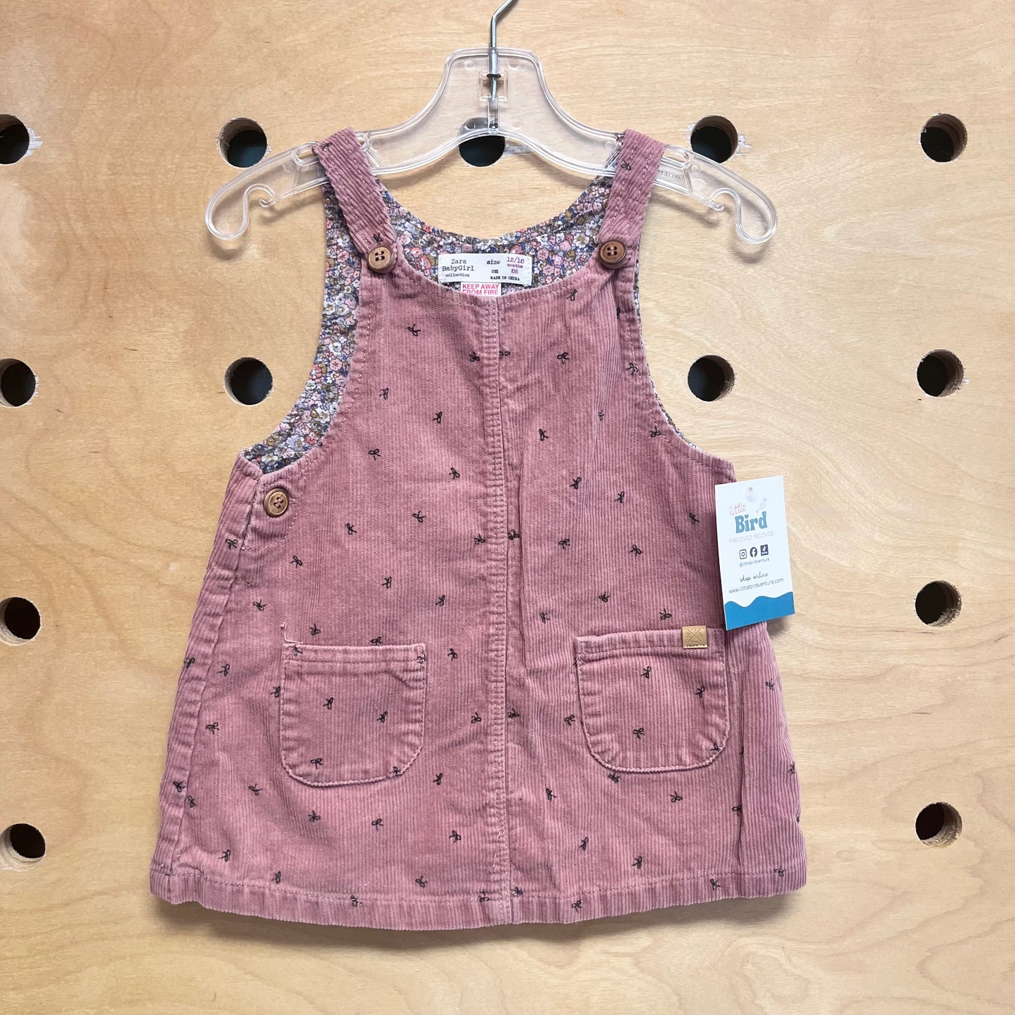 Pink & Black Bows Cord Jumper
